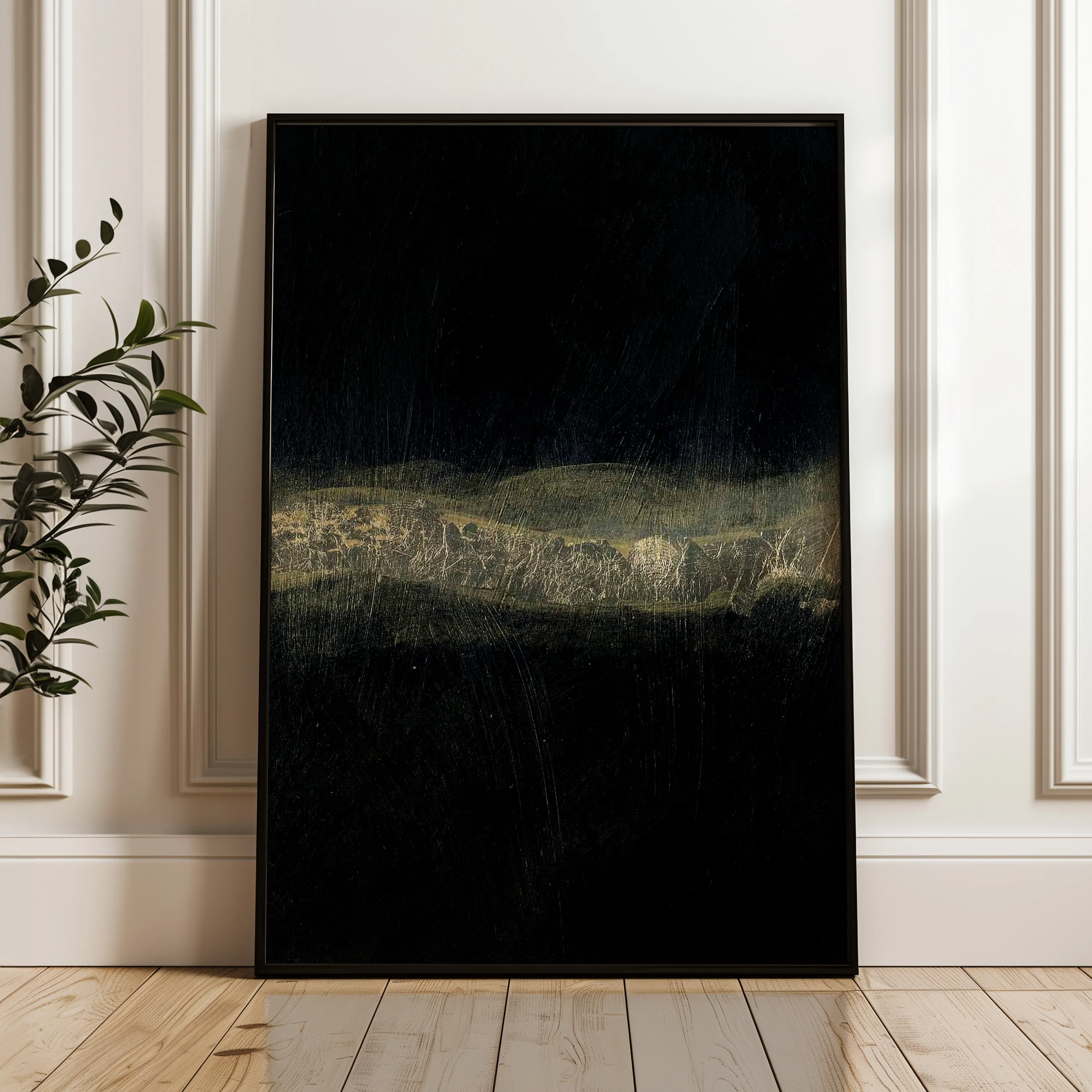 Abstract 239 Canvas Art 18" x 24" / 45 x 60 cm / Black