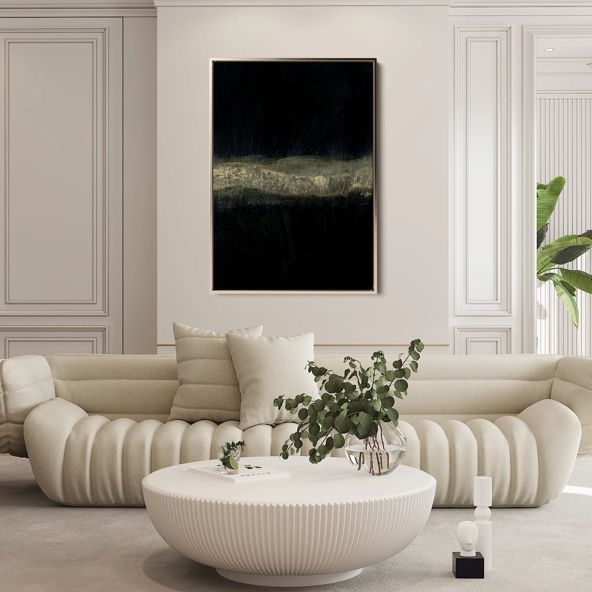 Abstract 239 Canvas Art 18" x 24" / 45 x 60 cm / Black