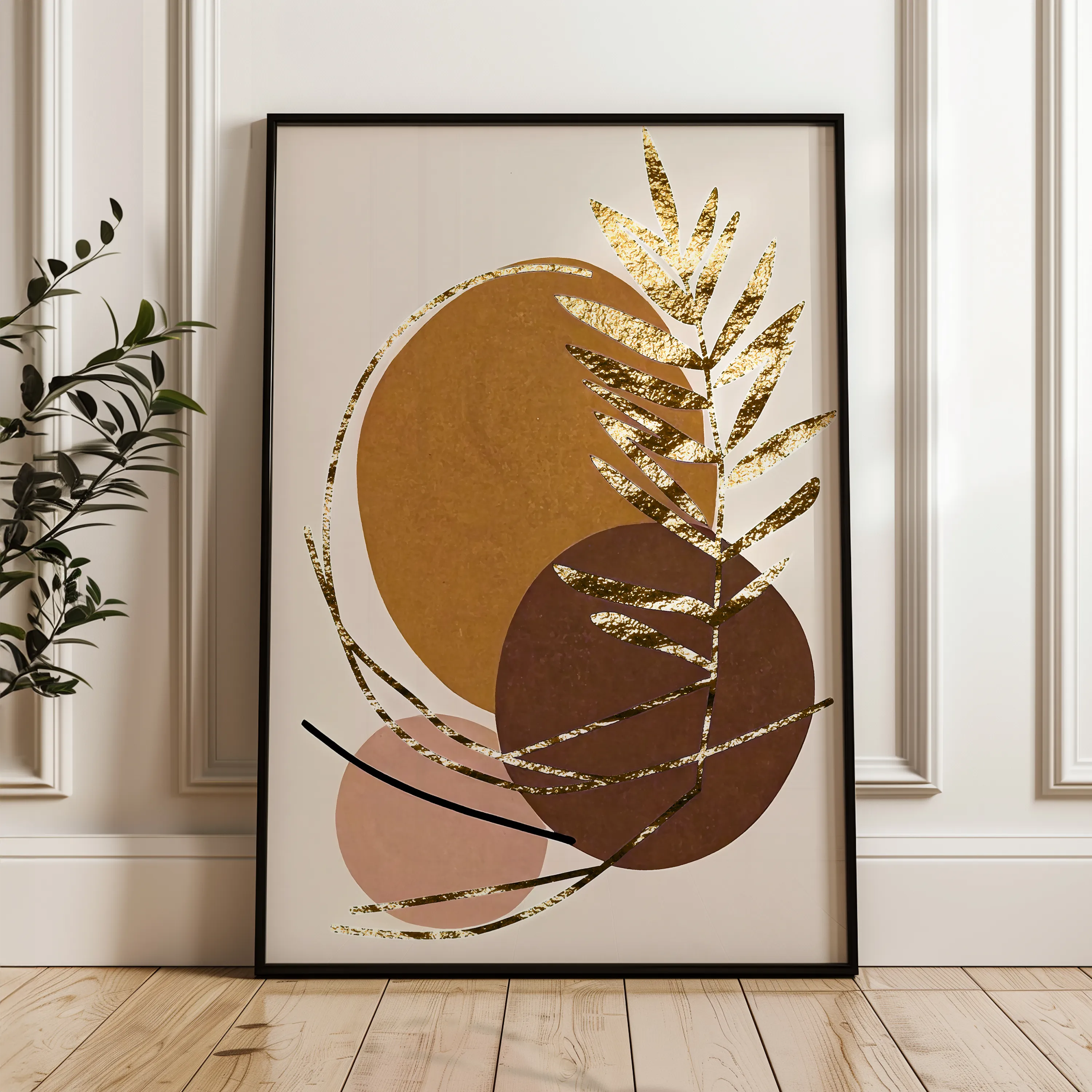 Boho 239 Canvas Art 18" x 24" / 45 x 60 cm / Black