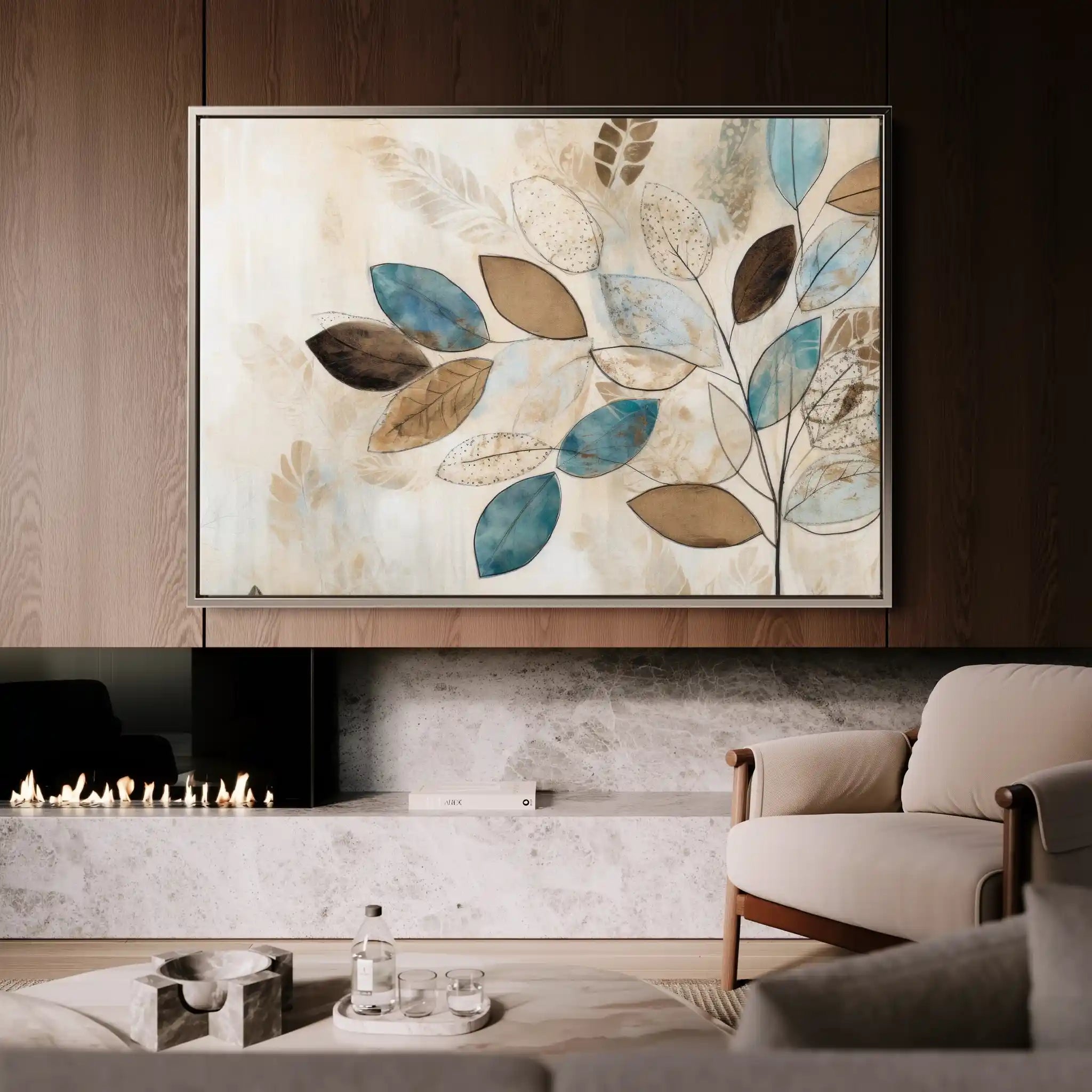 Floral 239 Canvas Art 60 x 40 cm / Black