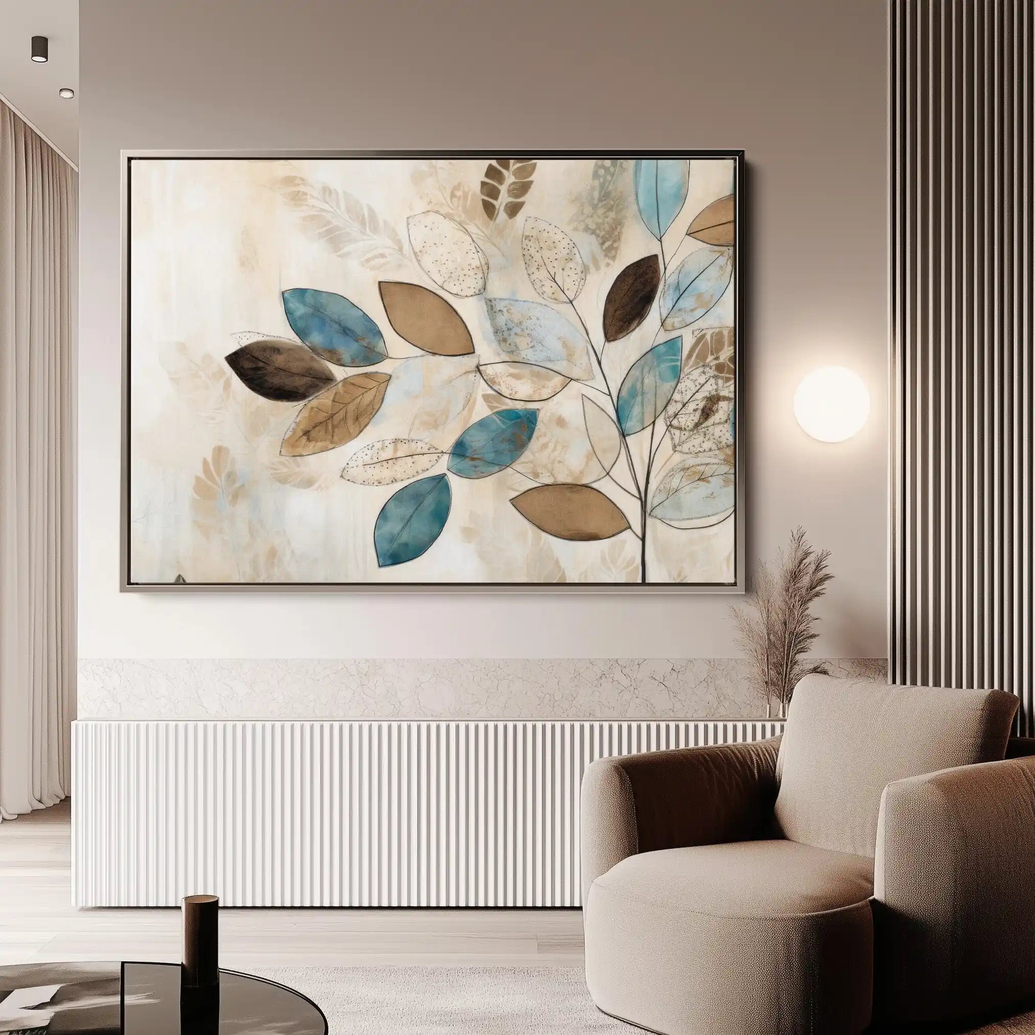 Floral 239 Canvas Art 60 x 40 cm / Black