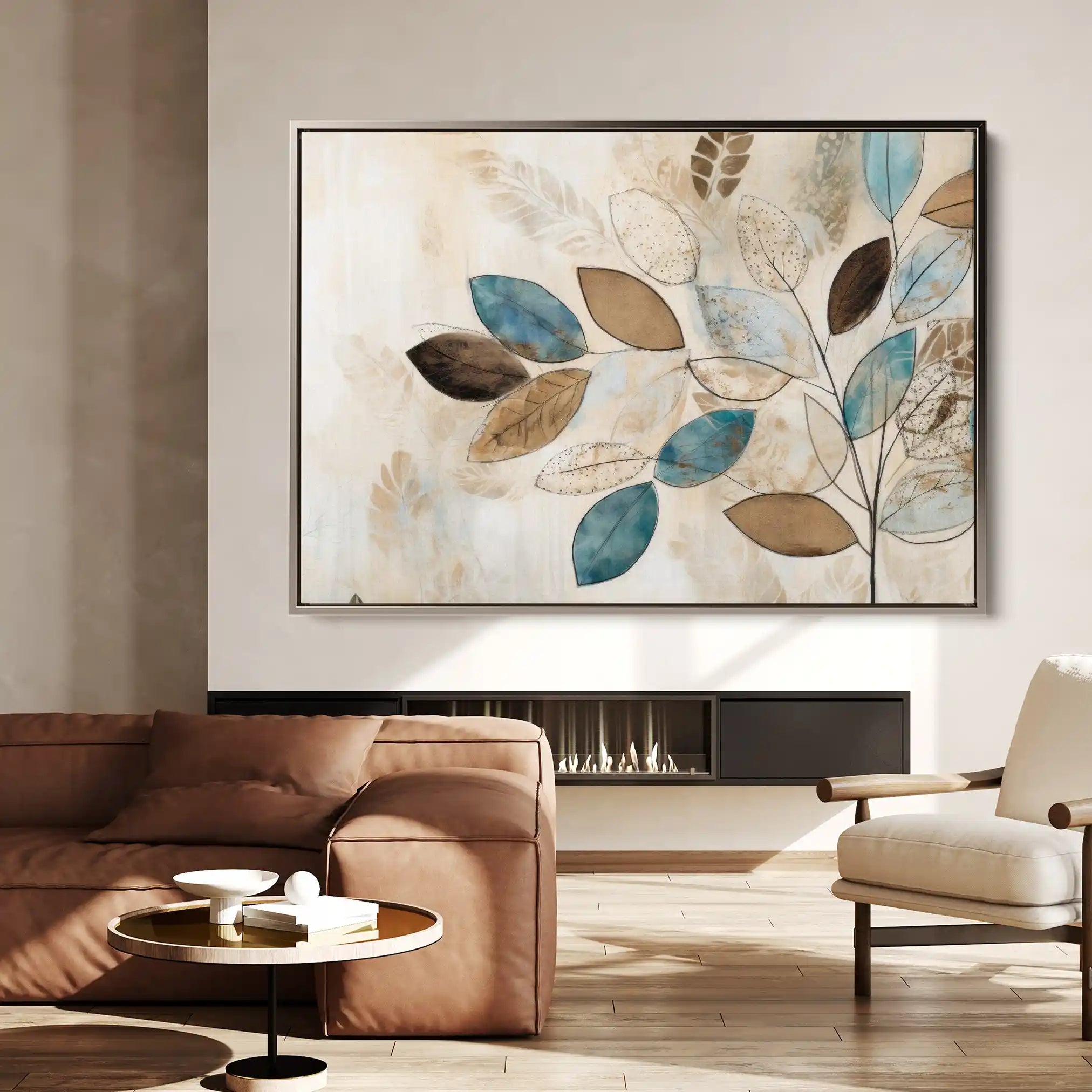 Floral 239 Canvas Art 60 x 40 cm / Black