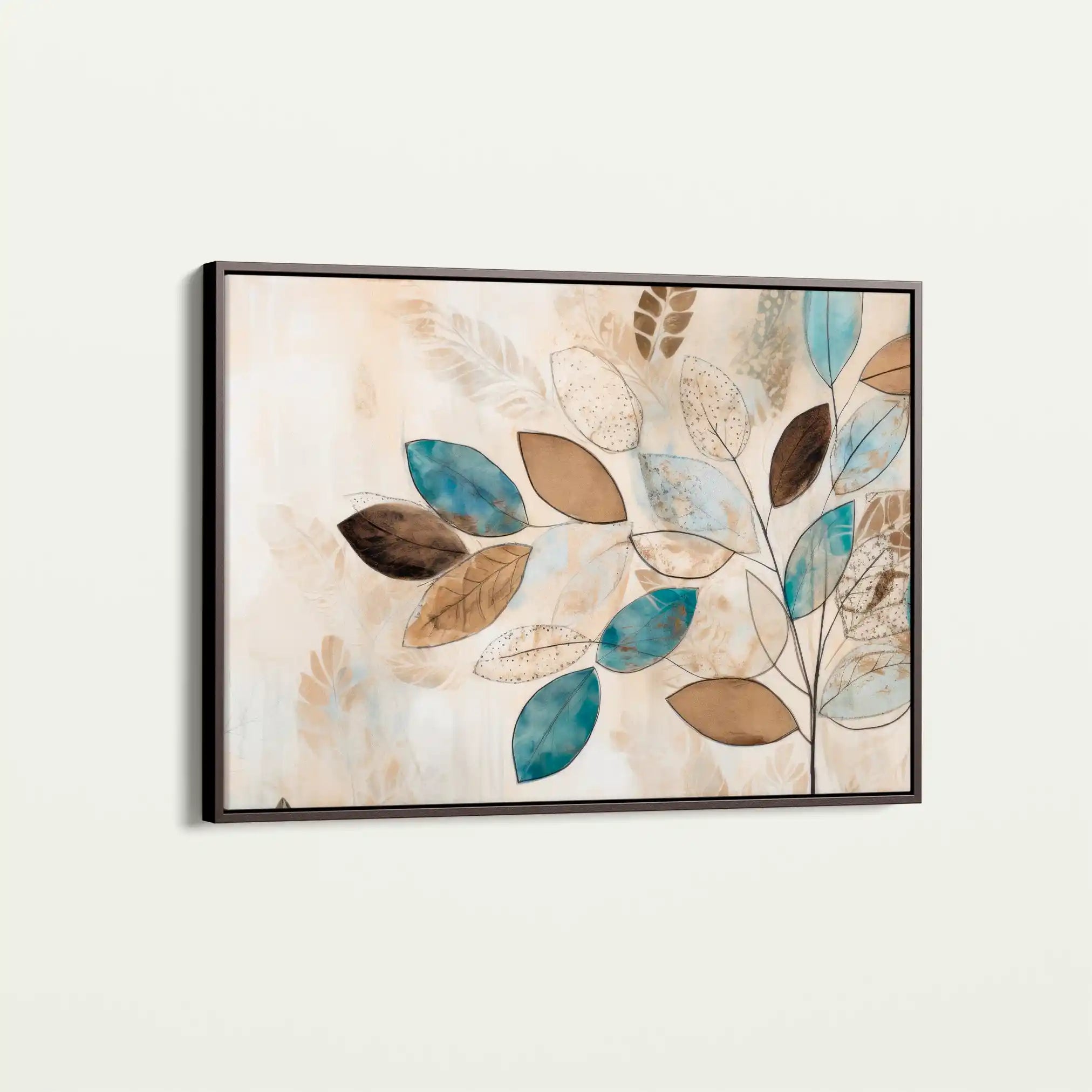 Floral 239 Canvas Art 60 x 40 cm / Black