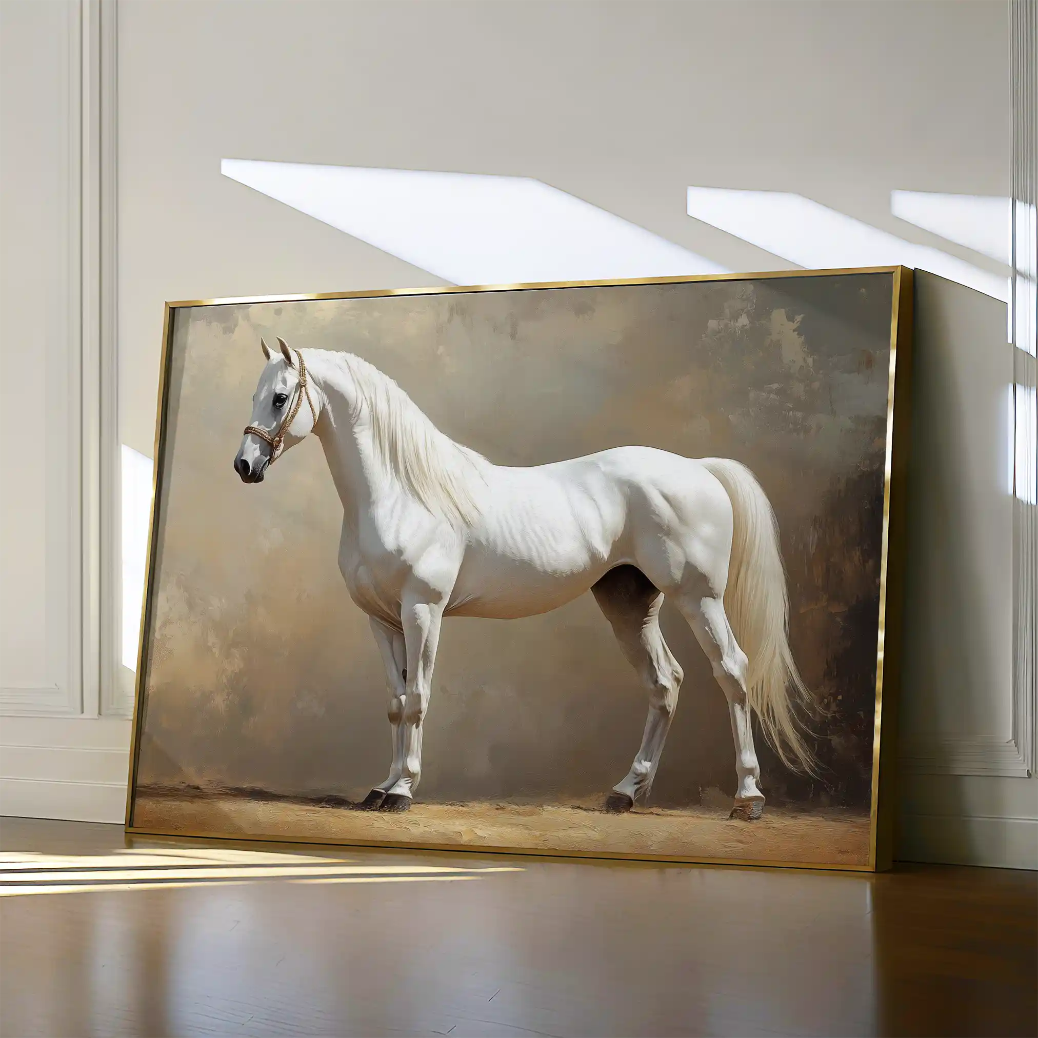Horses 239 Canvas Art 60 x 40 cm / Black