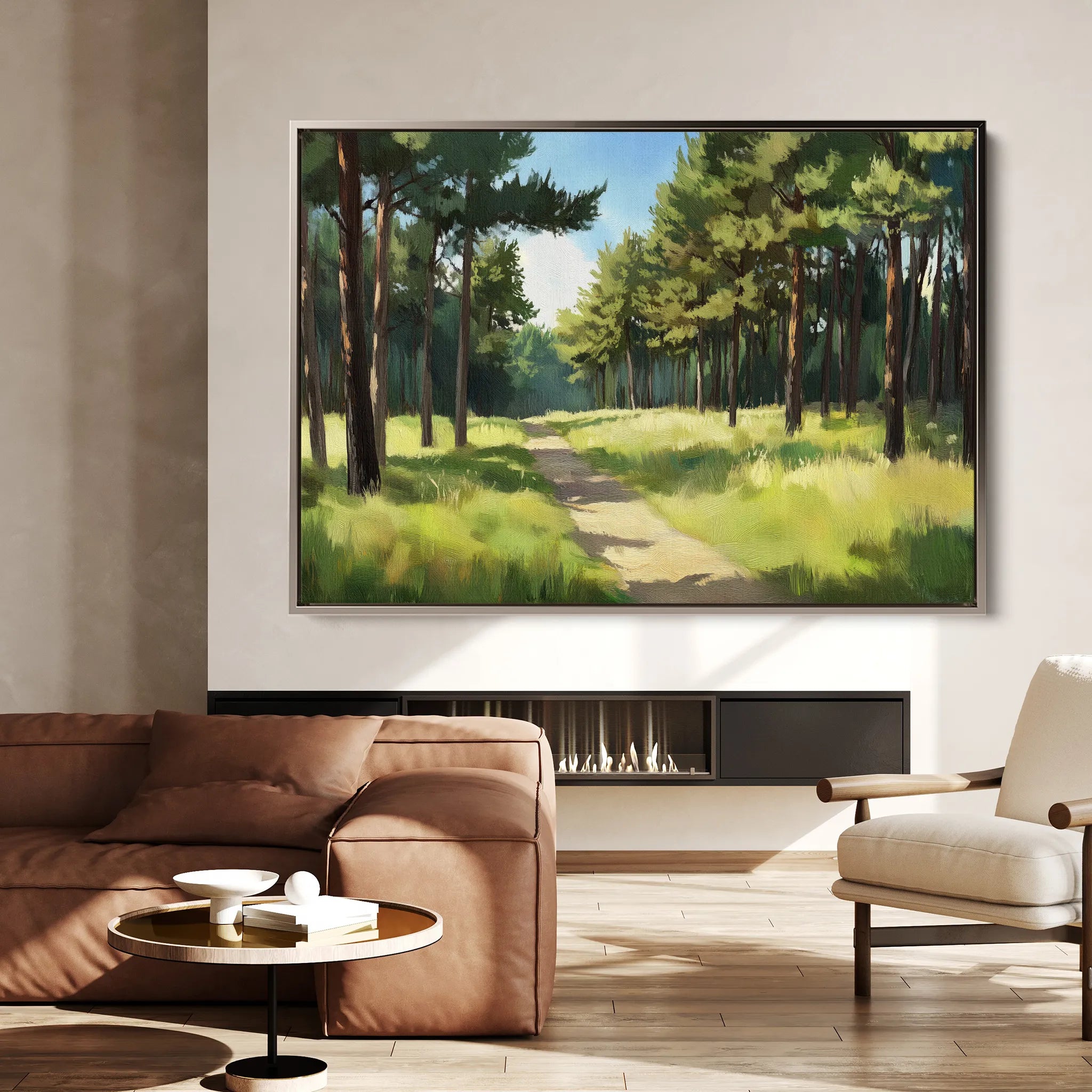 Landscape 239 Canvas Art 18" x 24" / 45 x 60 cm / Black
