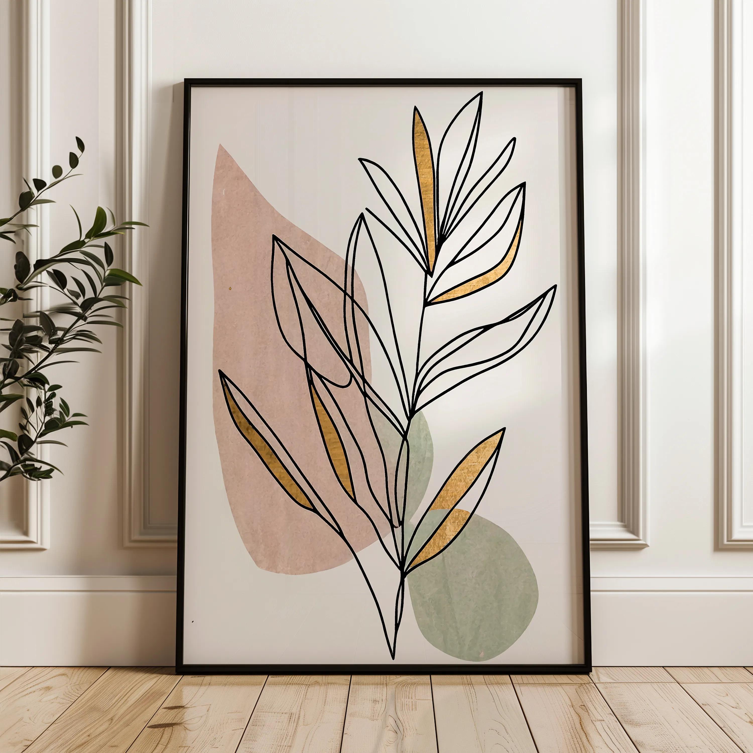 Boho 240 Canvas Art 18" x 24" / 45 x 60 cm / Black