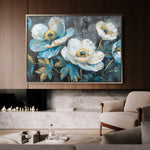 Floral 240 Canvas Art 60 x 40 cm / Black