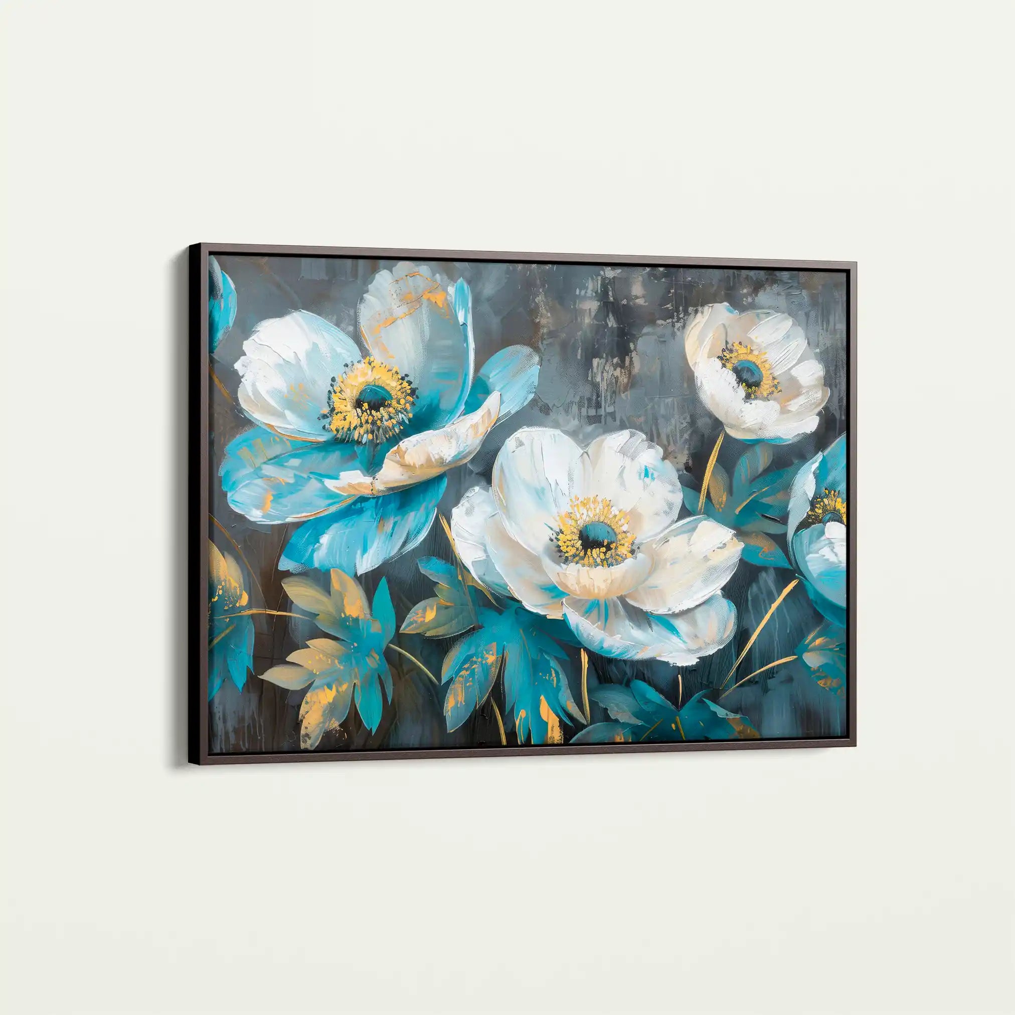 Floral 240 Canvas Art 60 x 40 cm / Black