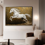 Horses 240 Canvas Art 18" x 24" / 45 x 60 cm / Black