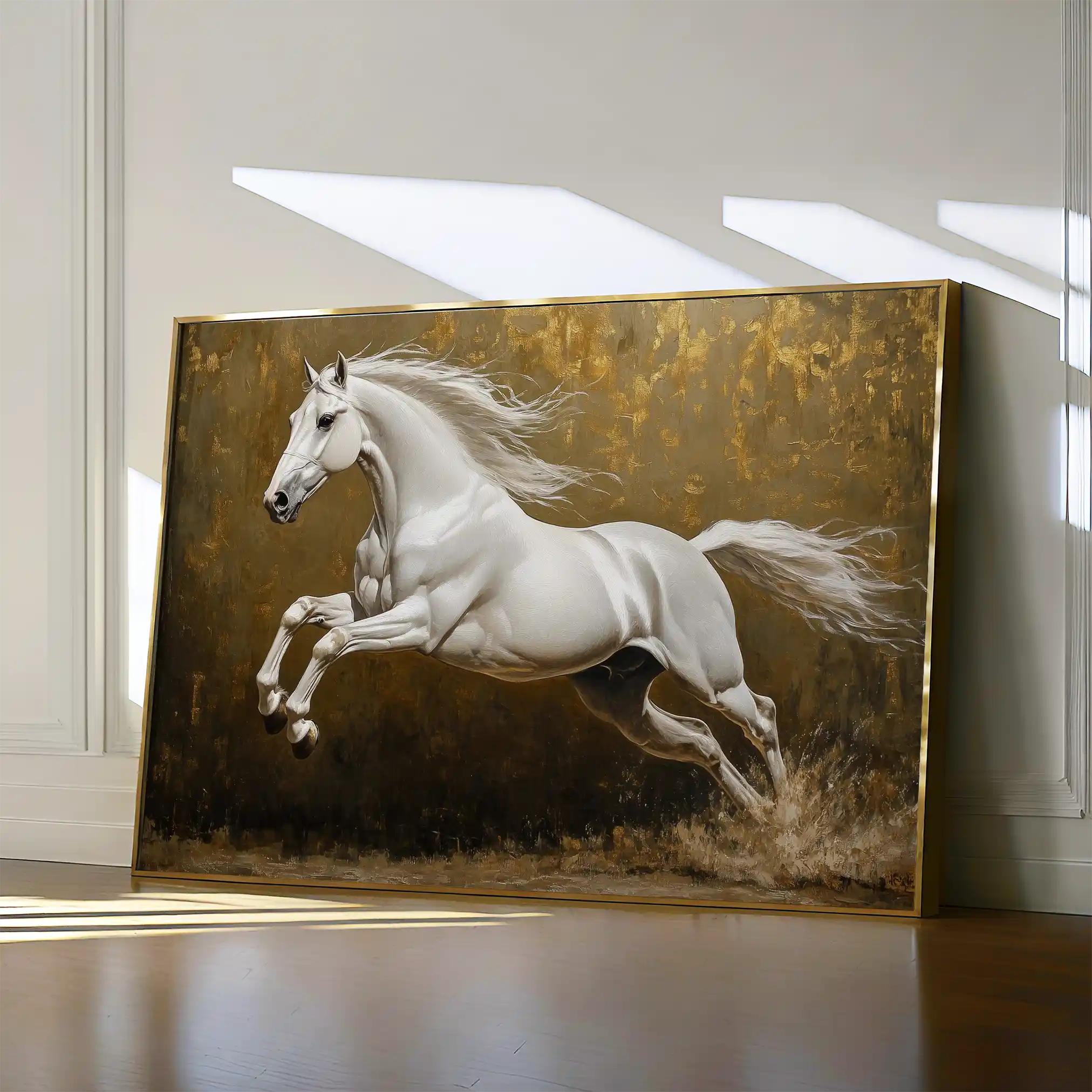 Horses 240 Canvas Art 60 x 40 cm / Black
