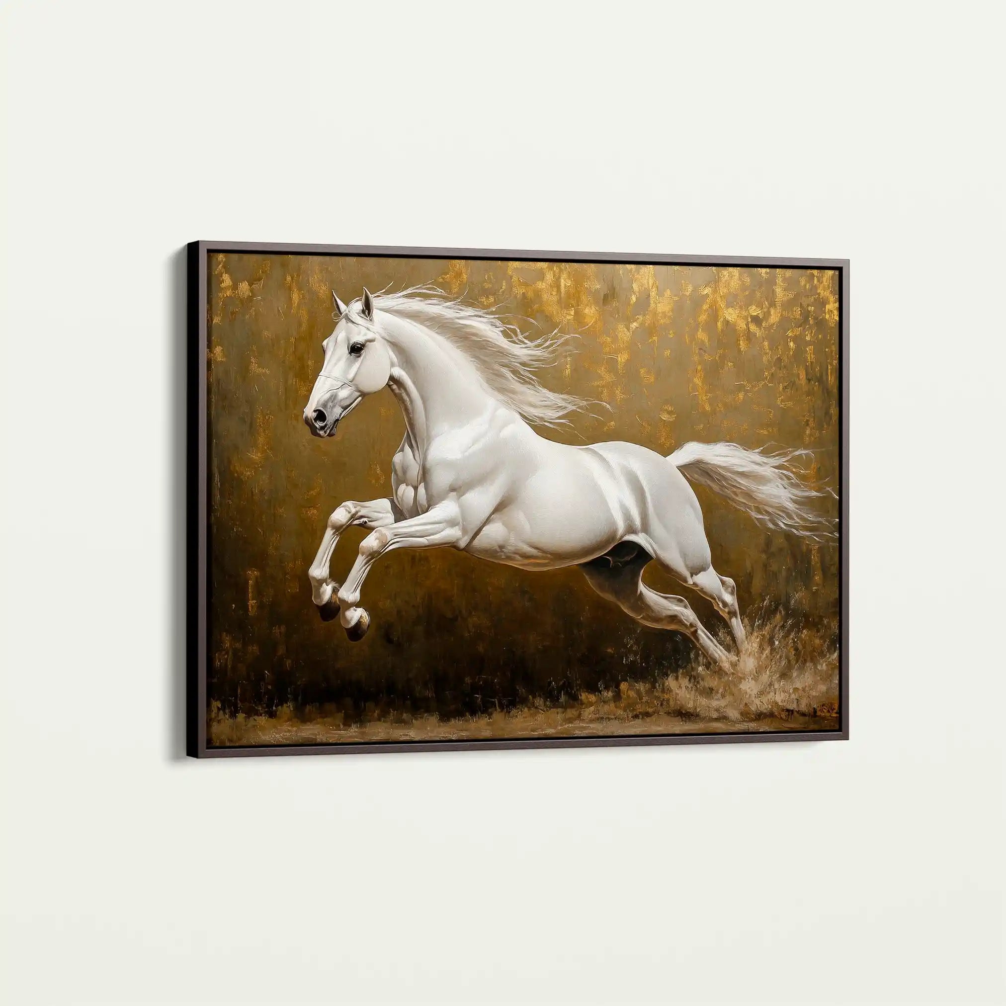 Horses 240 Canvas Art 60 x 40 cm / Black