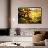 Landscape 240 Canvas Art 18" x 24" / 45 x 60 cm / Black