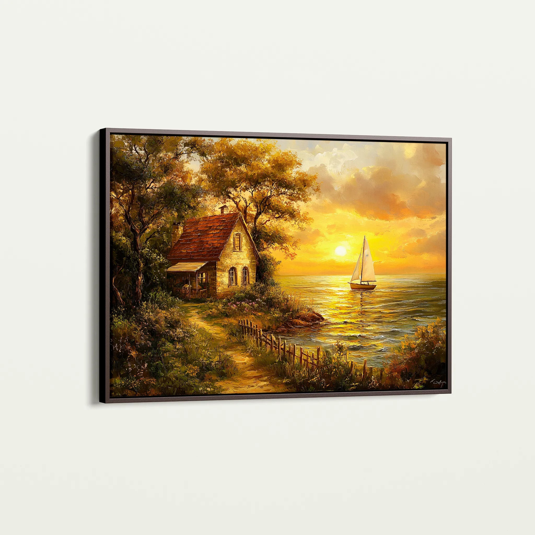Landscape 240 Canvas Art 18" x 24" / 45 x 60 cm / Black