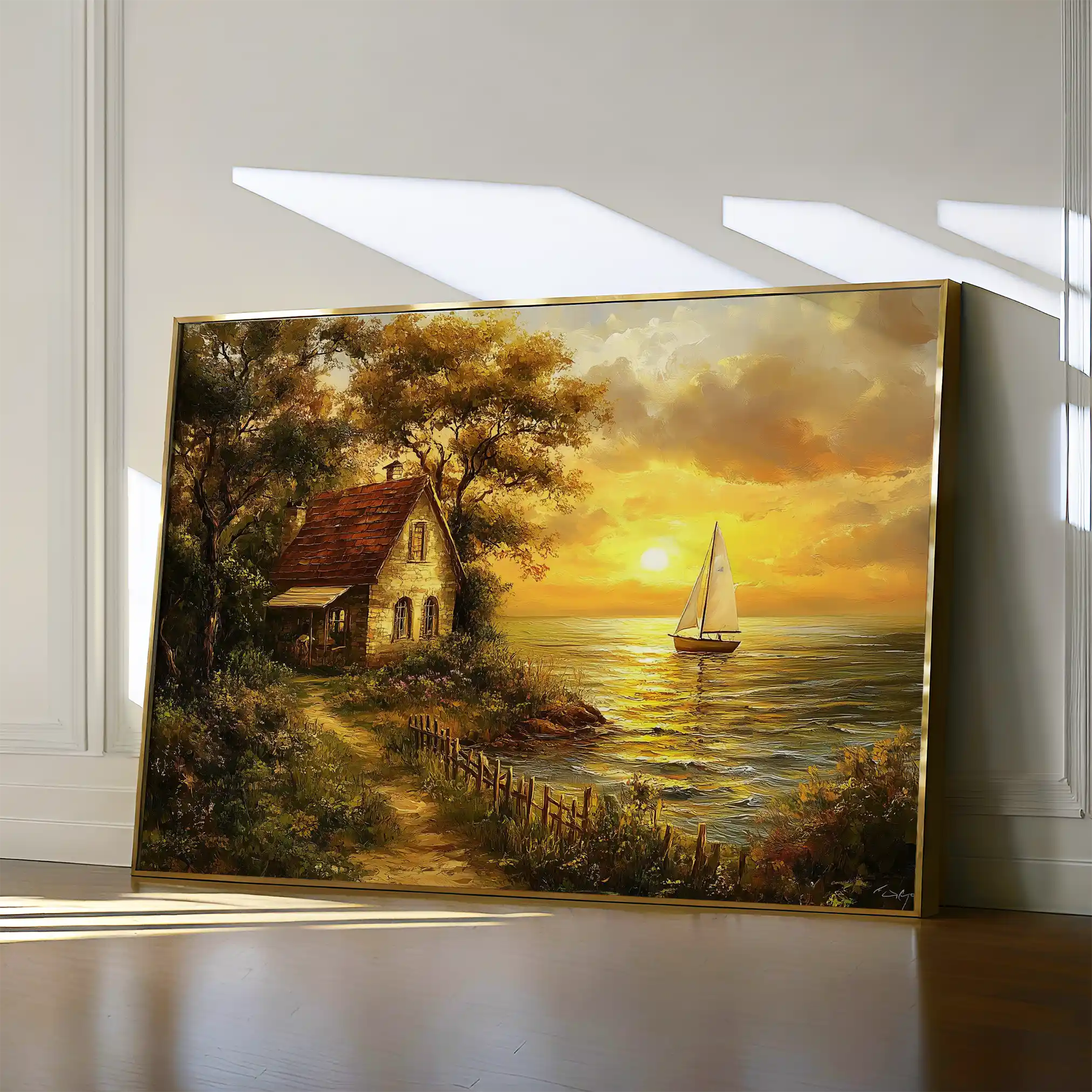 Landscape 240 Canvas Art 60 x 40 cm / Black