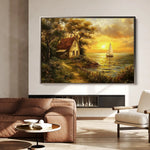 Landscape 240 Canvas Art 60 x 40 cm / Black