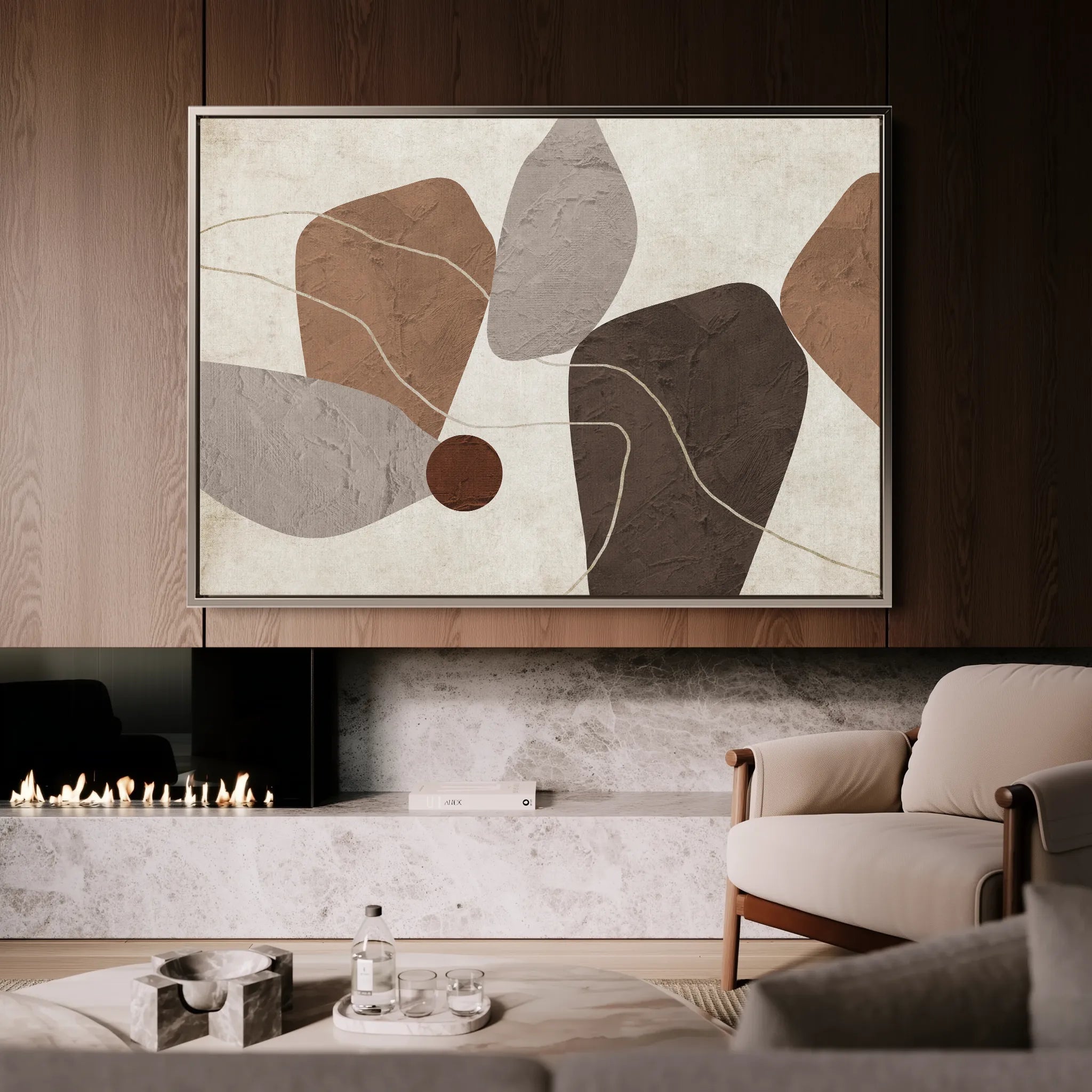 Boho 241 Canvas Art 18" x 24" / 45 x 60 cm / Black
