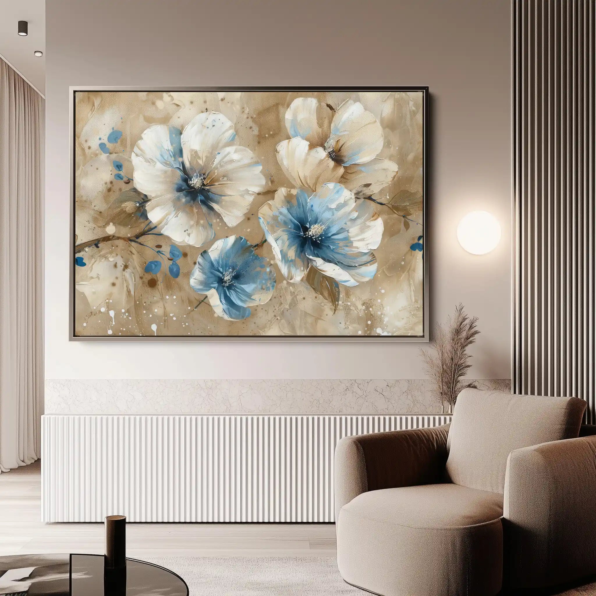 Floral 241 Canvas Art 60 x 40 cm / Black
