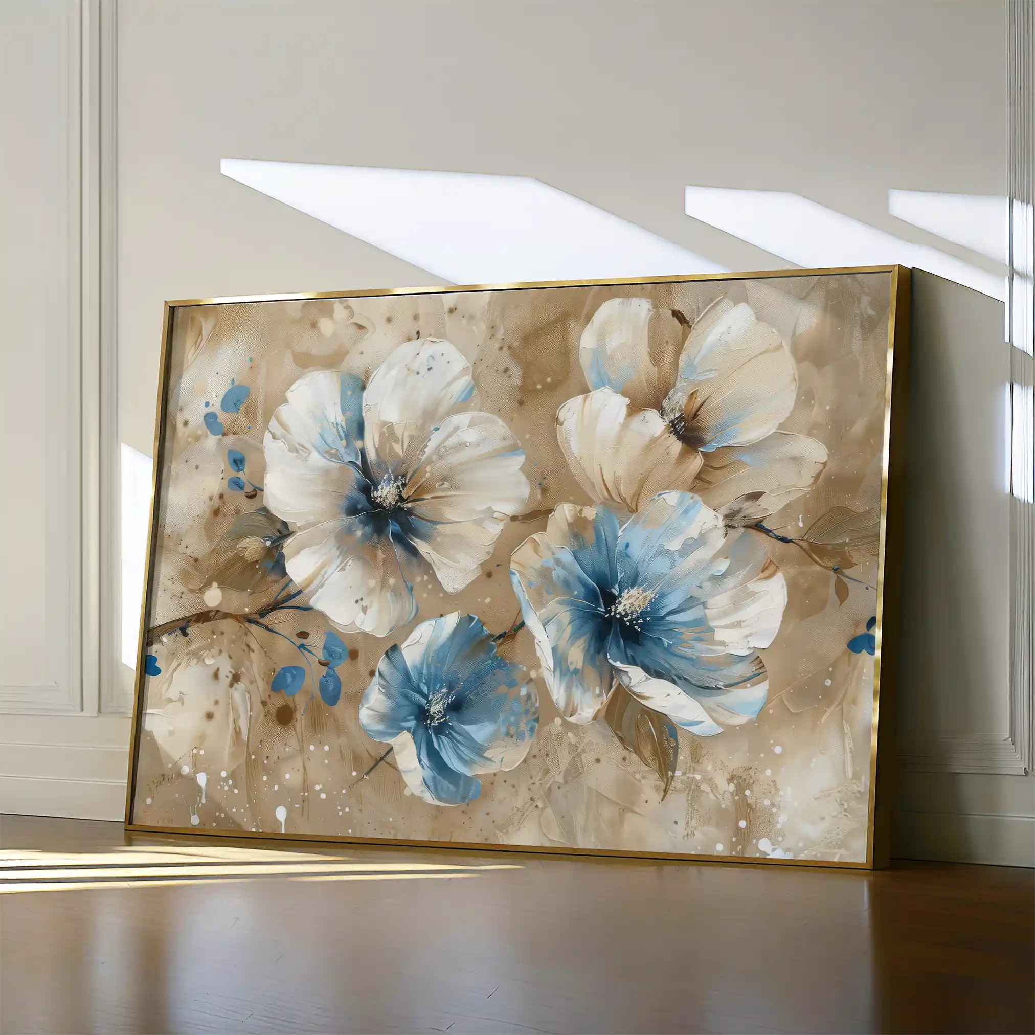 Floral 241 Canvas Art 60 x 40 cm / Black