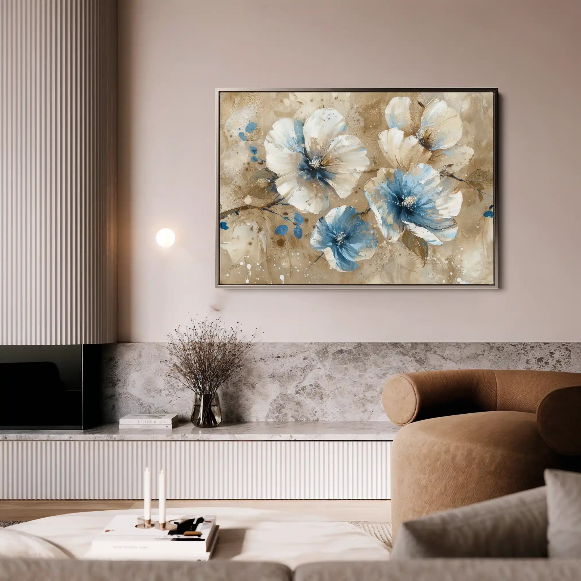 Floral 241 Canvas Art 60 x 40 cm / Black