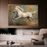 Horses 241 Canvas Art 18" x 24" / 45 x 60 cm / Black