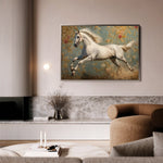 Horses 241 Canvas Art 18" x 24" / 45 x 60 cm / Black