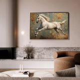 Horses 241 Canvas Art 18" x 24" / 45 x 60 cm / Black