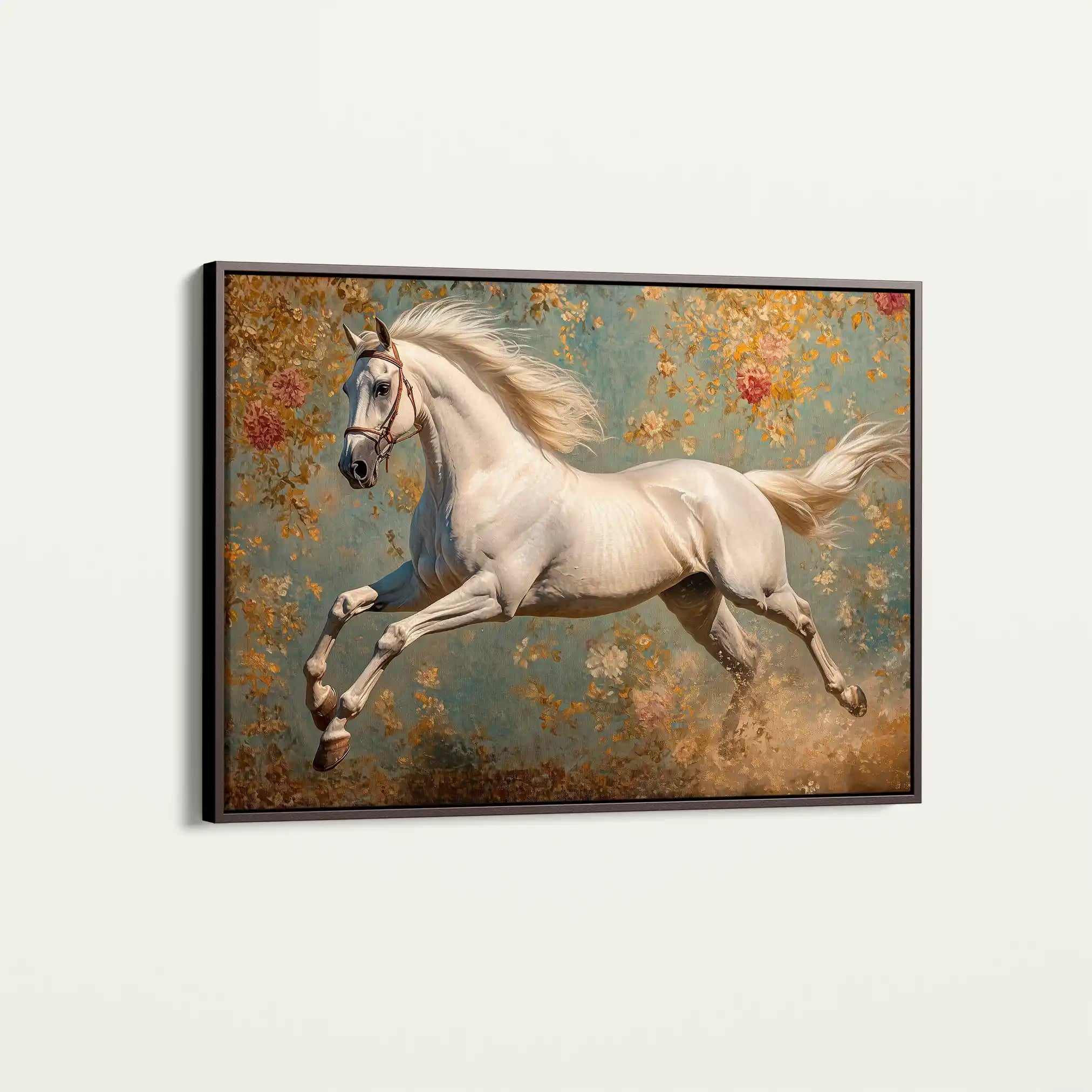 Horses 241 Canvas Art 60 x 40 cm / Black
