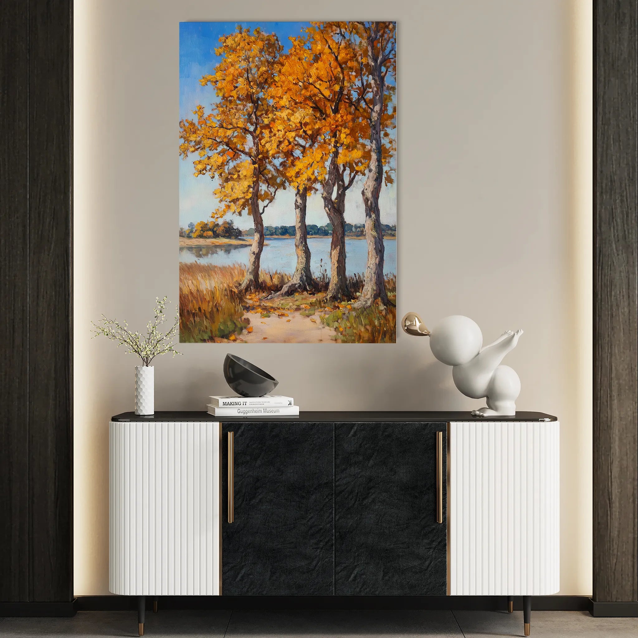 Landscape 241 Canvas Art 18" x 24" / 45 x 60 cm / Black