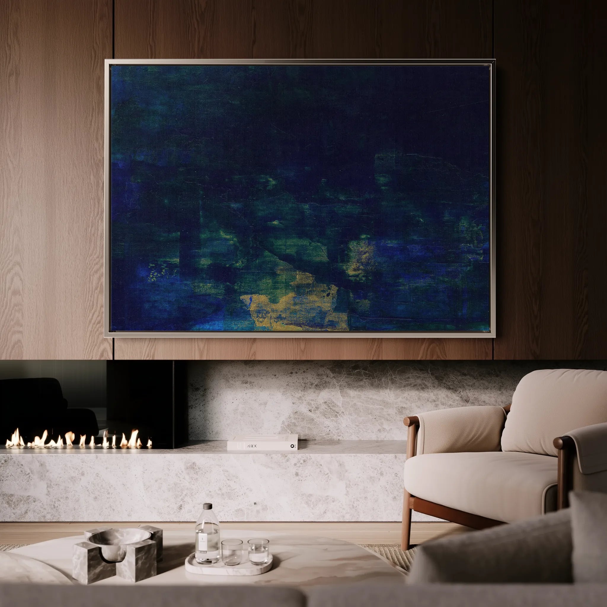 Abstract 242 Canvas Art 18" x 24" / 45 x 60 cm / Black