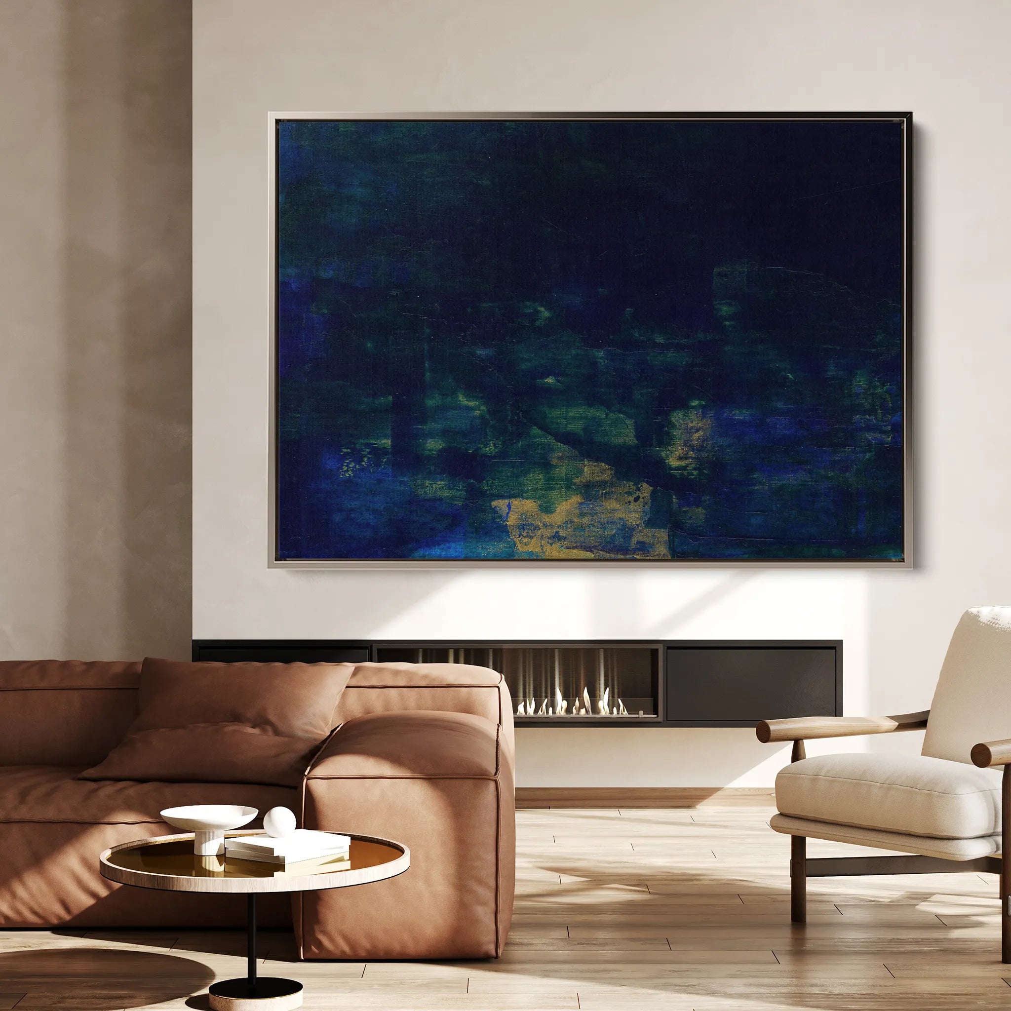 Abstract 242 Canvas Art 18" x 24" / 45 x 60 cm / Black