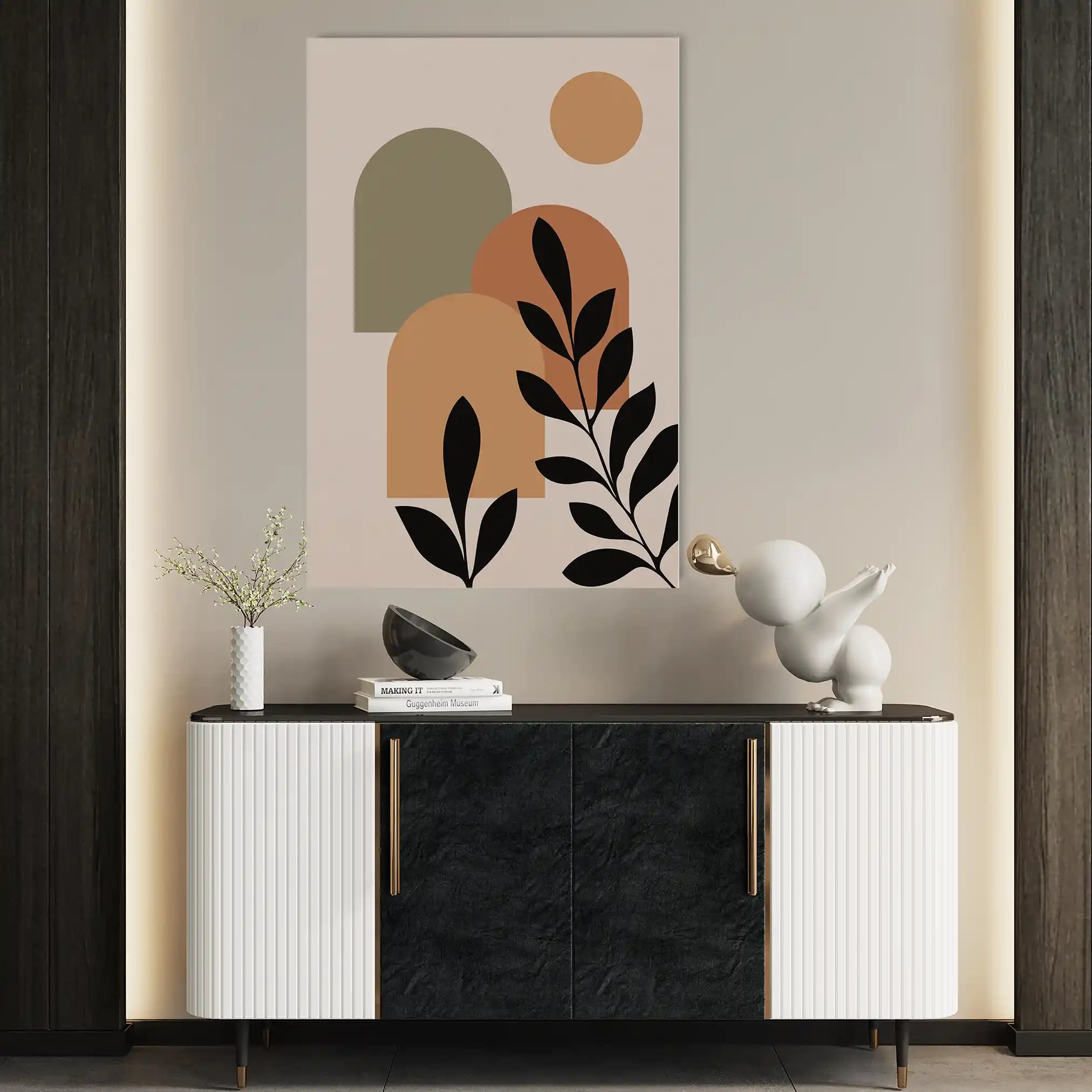 Boho 242 Canvas Art 60 x 40 cm / Black