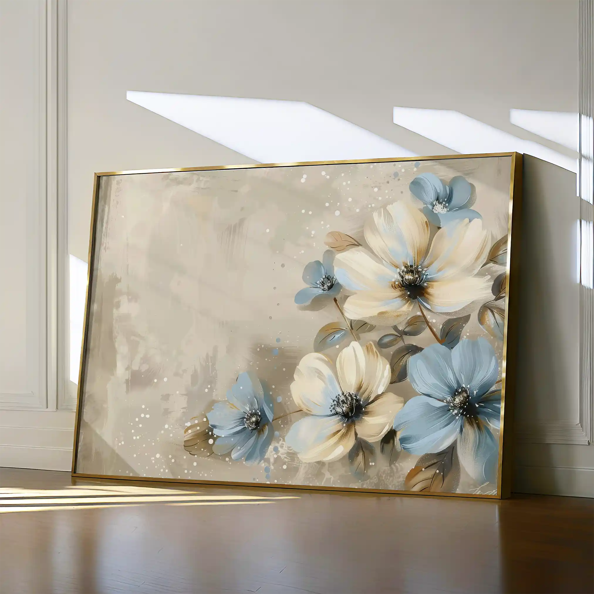 Floral 242 Canvas Art 60 x 40 cm / Black