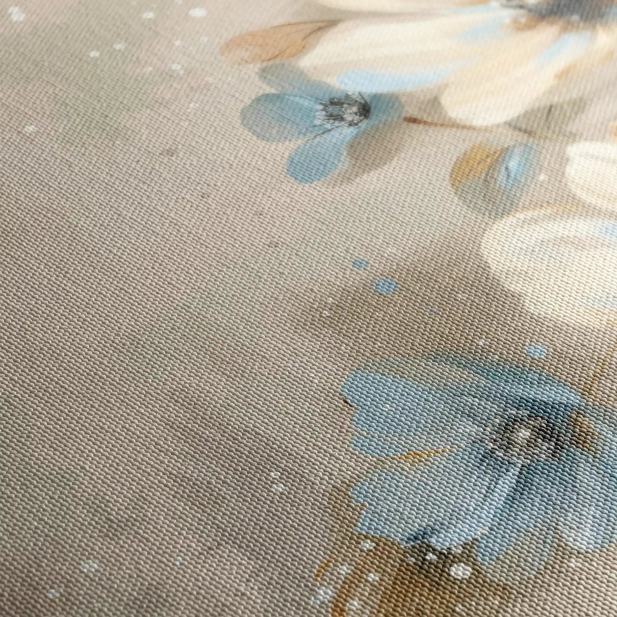 Floral 242 Canvas Art 60 x 40 cm / Black