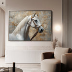 Horses 242 Canvas Art 18" x 24" / 45 x 60 cm / Black