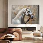 Horses 242 Canvas Art 18" x 24" / 45 x 60 cm / Black