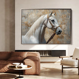 Horses 242 Canvas Art 18" x 24" / 45 x 60 cm / Black