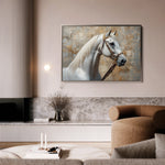 Horses 242 Canvas Art 18" x 24" / 45 x 60 cm / Black
