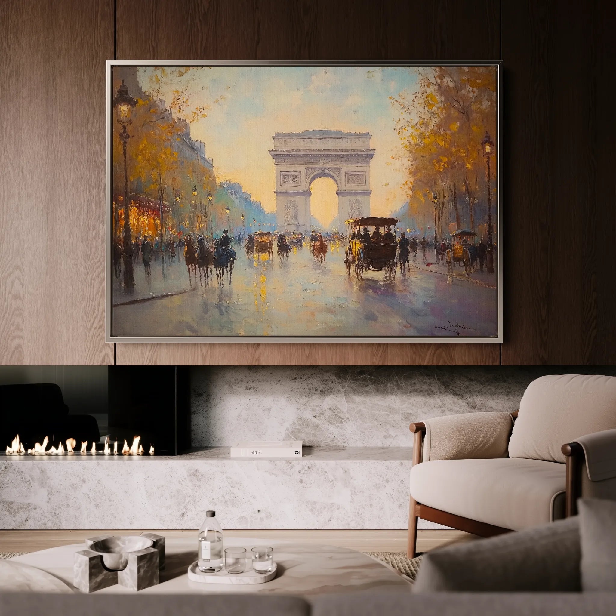 Landscape 242 Canvas Art 18" x 24" / 45 x 60 cm / Black