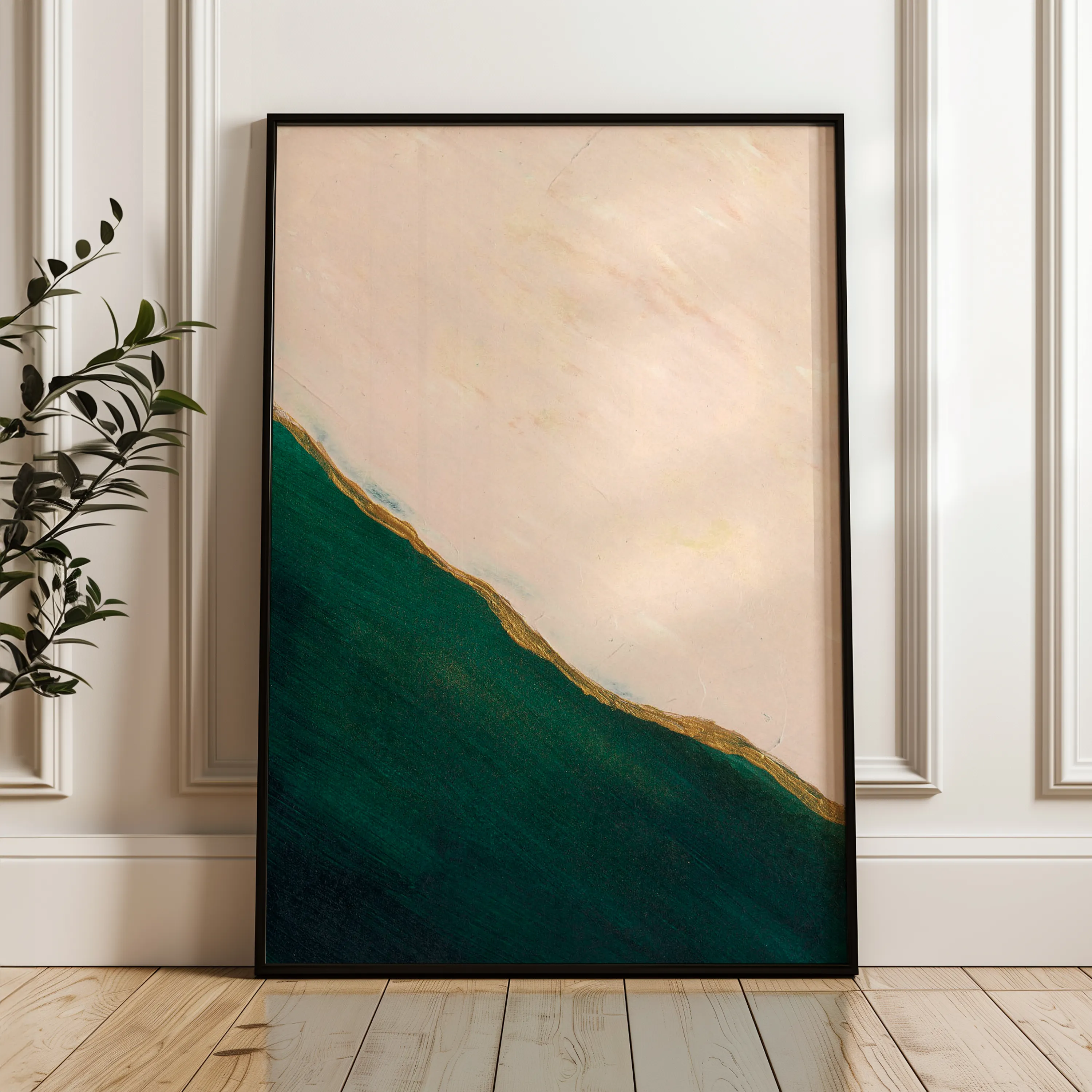 Abstract 243 Canvas Art 18" x 24" / 45 x 60 cm / Black