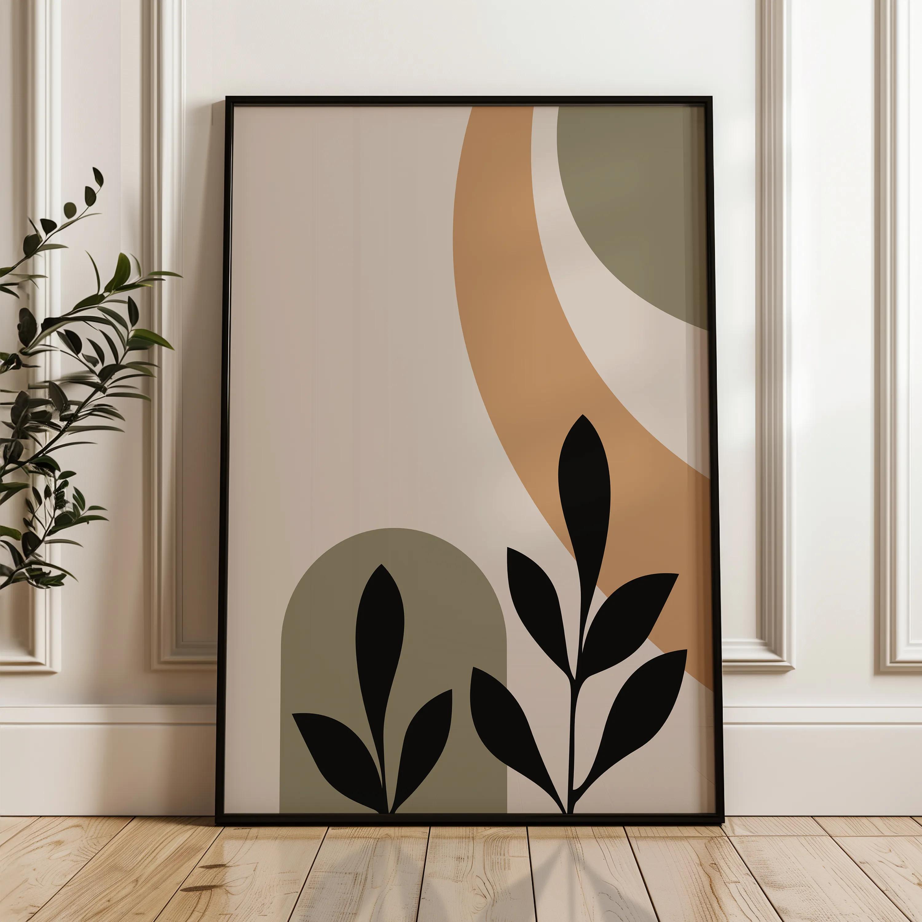 Boho 243 Canvas Art 18" x 24" / 45 x 60 cm / Black