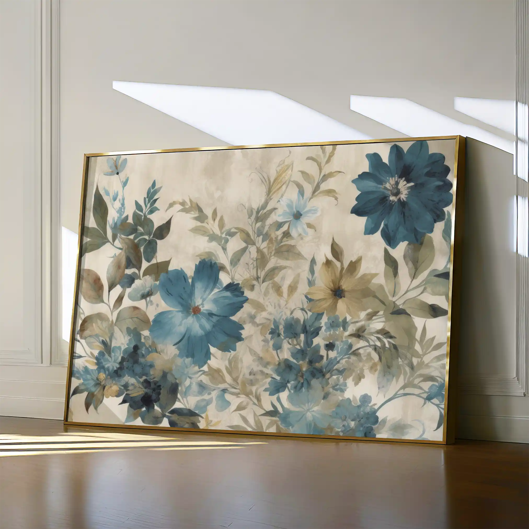 Floral 243 Canvas Art 60 x 40 cm / Black