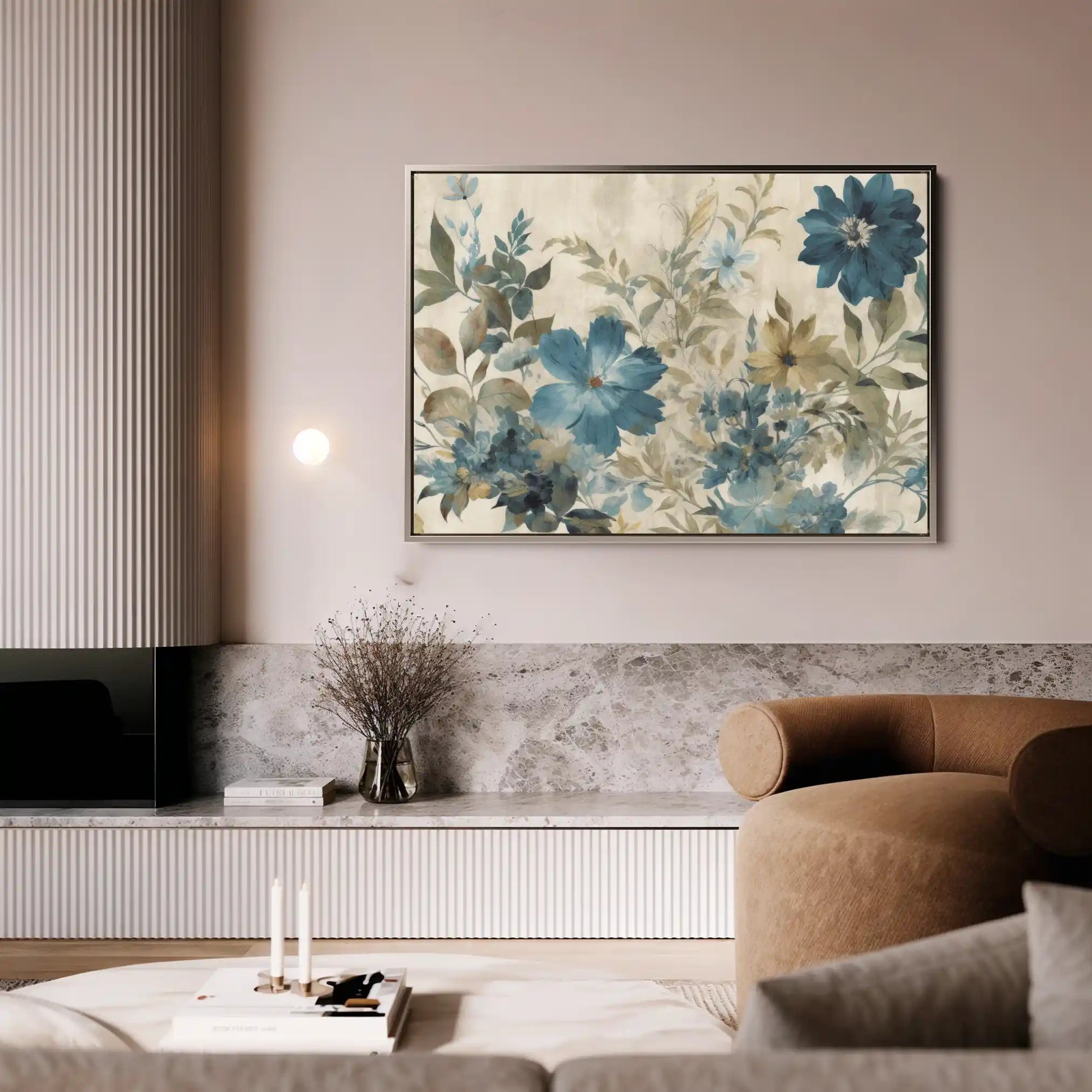 Floral 243 Canvas Art 60 x 40 cm / Black
