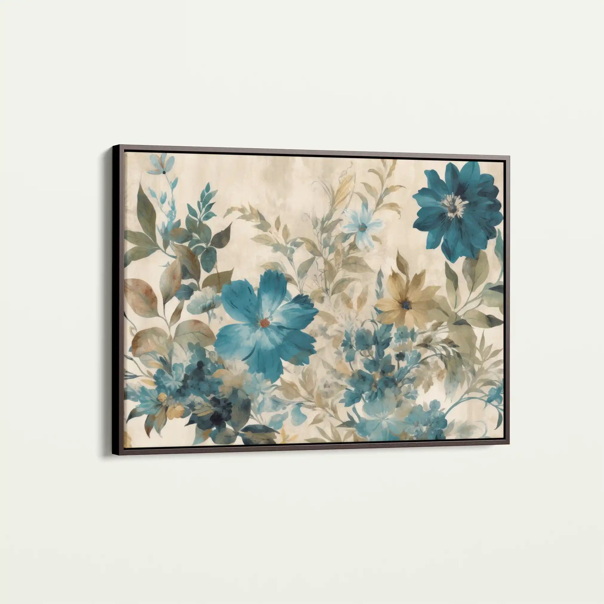 Floral 243 Canvas Art 60 x 40 cm / Black