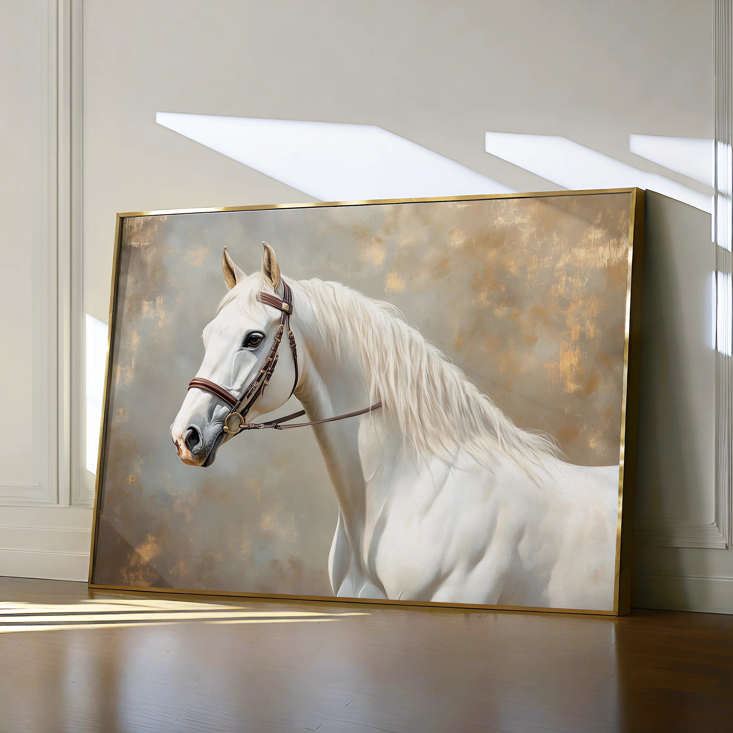 Horses 243 Canvas Art 18" x 24" / 45 x 60 cm / Black