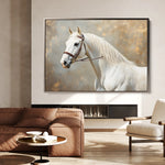 Horses 243 Canvas Art 18" x 24" / 45 x 60 cm / Black