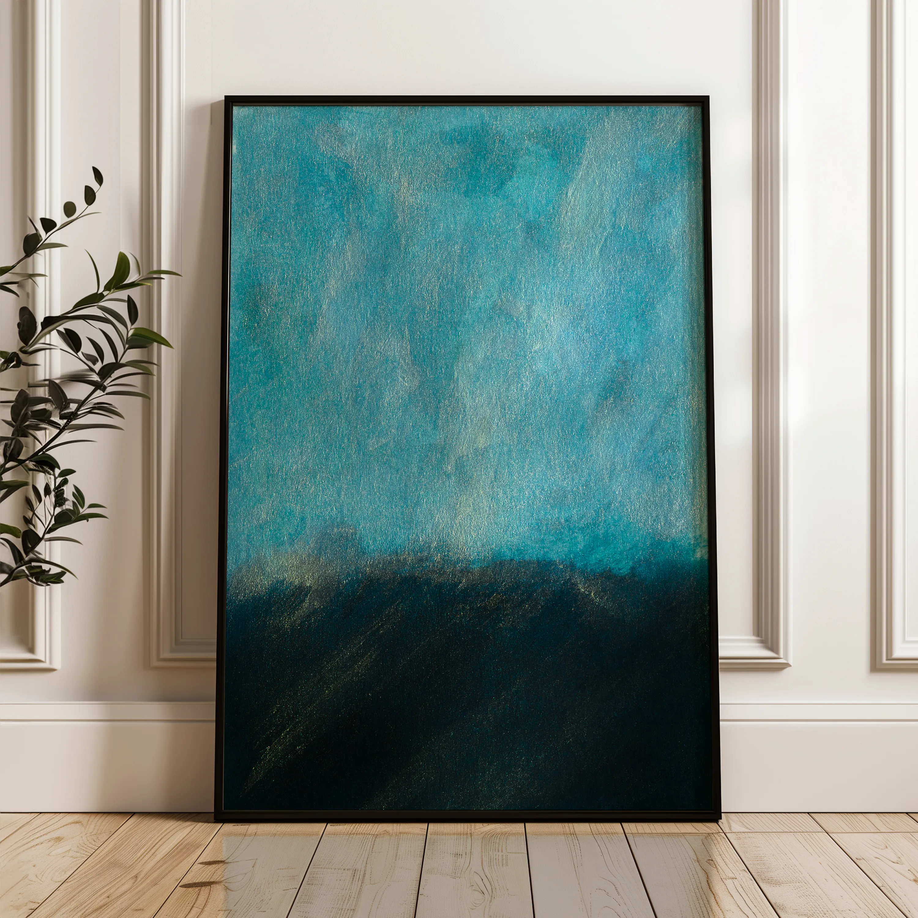 Abstract 244 Canvas Art 18" x 24" / 45 x 60 cm / Black