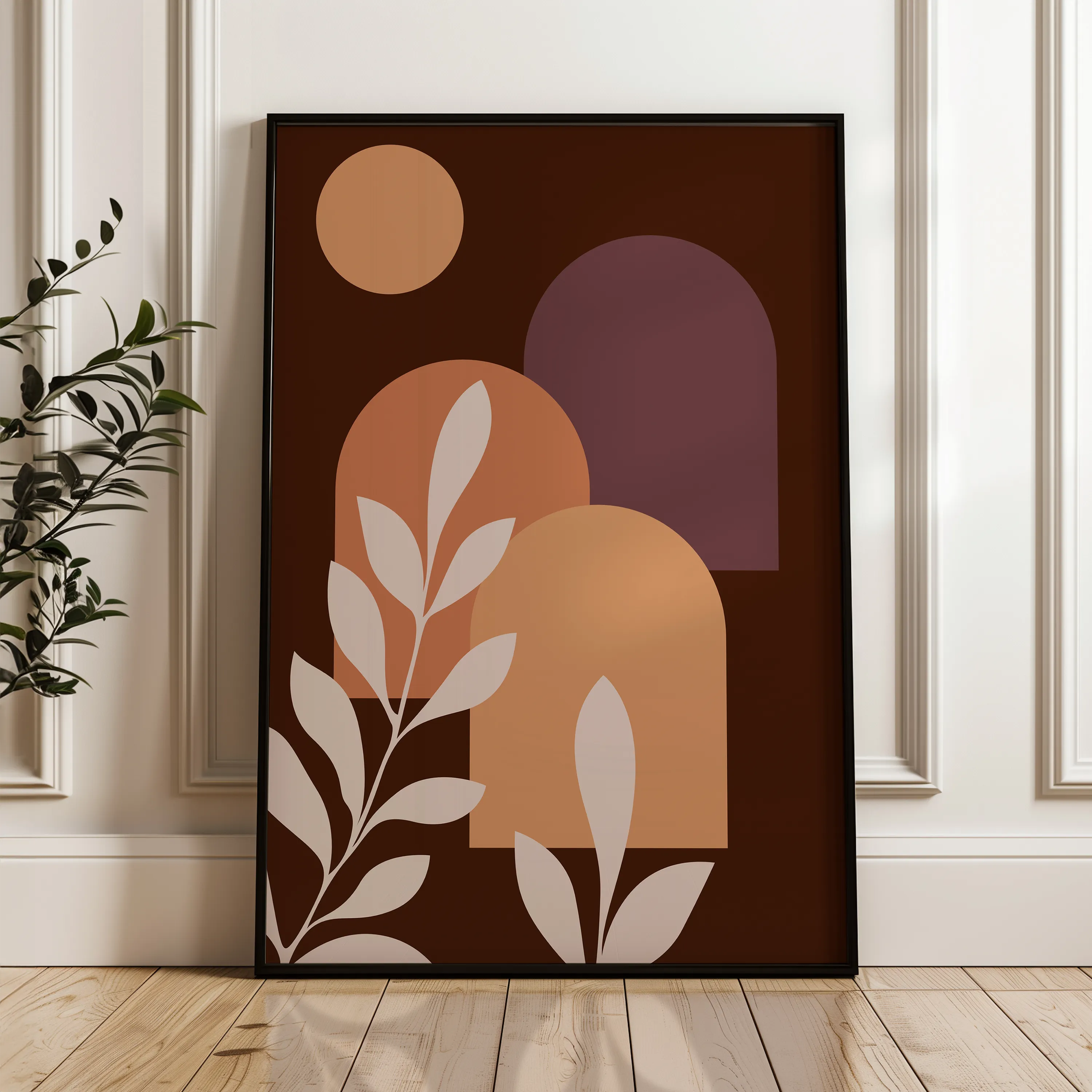 Boho 244 Canvas Art 18" x 24" / 45 x 60 cm / Black