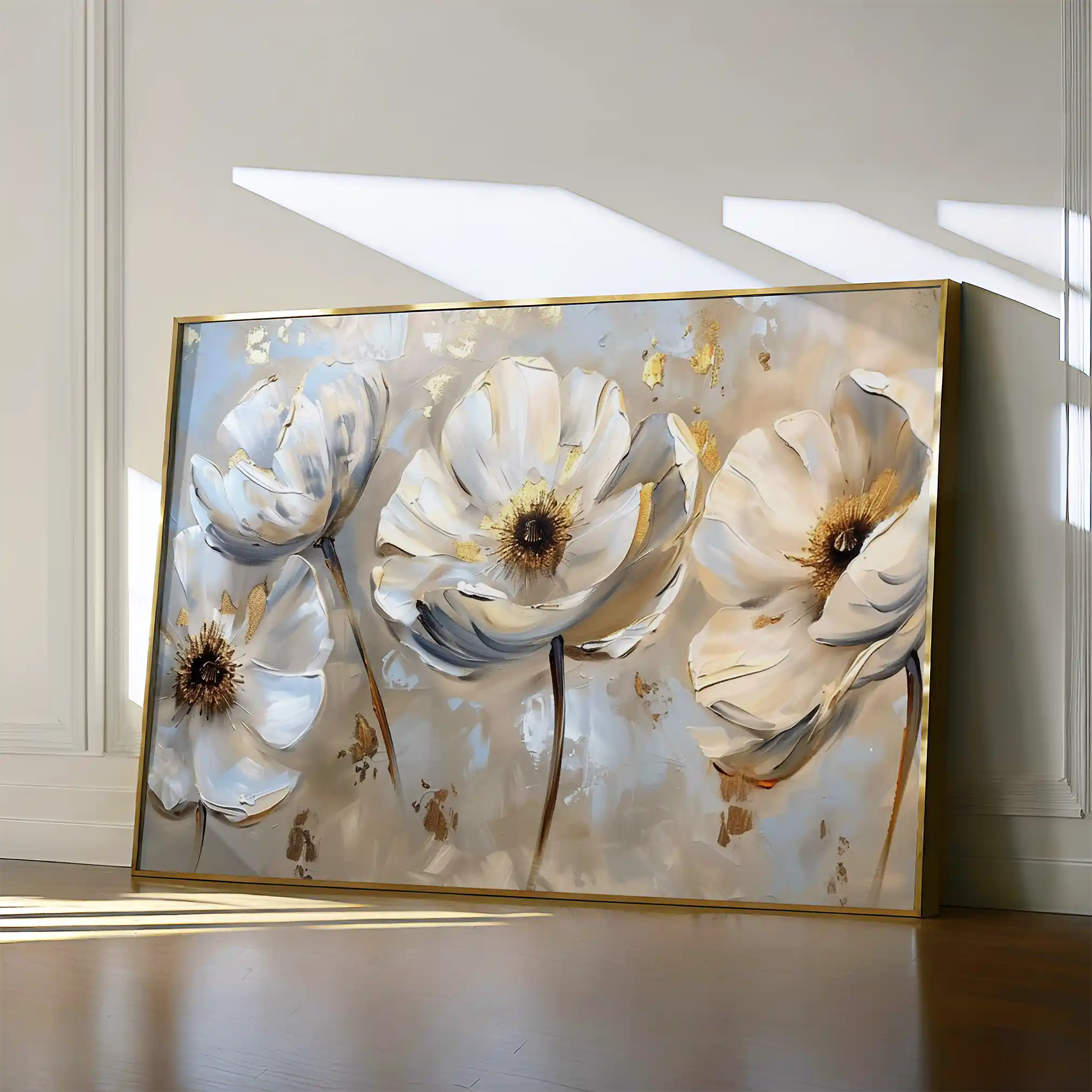 Floral 244 Canvas Art 60 x 40 cm / Black