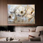 Floral 244 Canvas Art 60 x 40 cm / Black