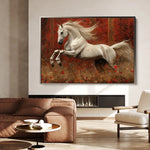 Horses 244 Canvas Art 18" x 24" / 45 x 60 cm / Black